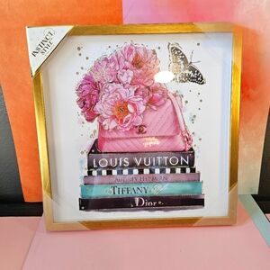 🎨Instinct Style Luxe Brands Glass Golden Framed Wall Art ✨